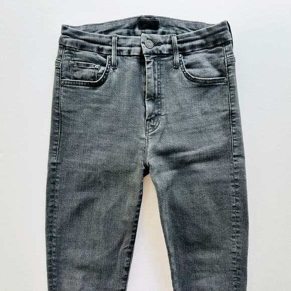 Mother Denim High Waisted Looker Size 27 Dancing in Dark Black Stretch Skinny - Picture 4 of 10